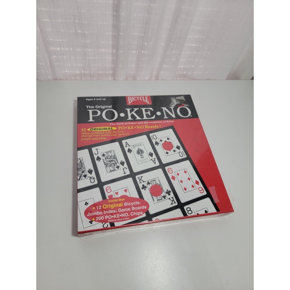 Bicycle Pokeno Po-Ke-No The Original Jumbo Index Game Boards SEALED